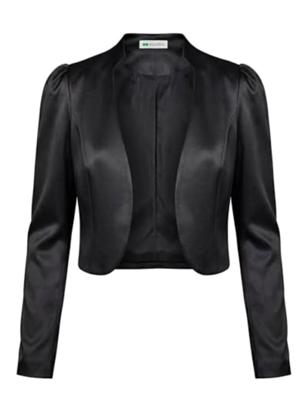 Satin Bolero Jacket Formal Puff Sleeve Shrug